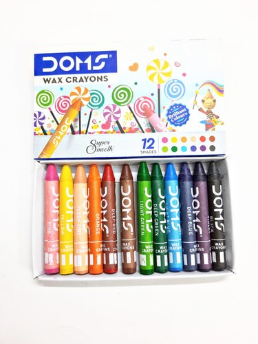 Doms WAX Crayons 12 Shades 