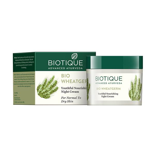 Biotique Night Cream BIO Wheatgerm Youthful Nourishing 50gm  