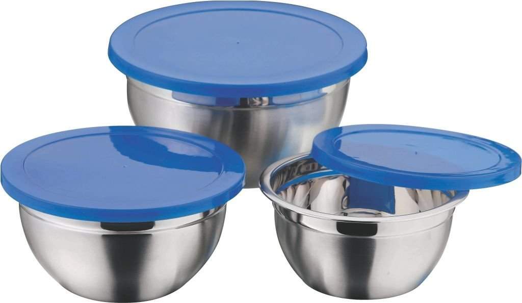 Stainless Steel Serve AND Storage 3PC Bowl SET  