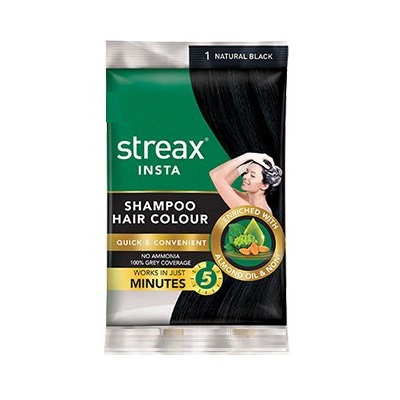 Streax Insta Natural Black Hair Colour  